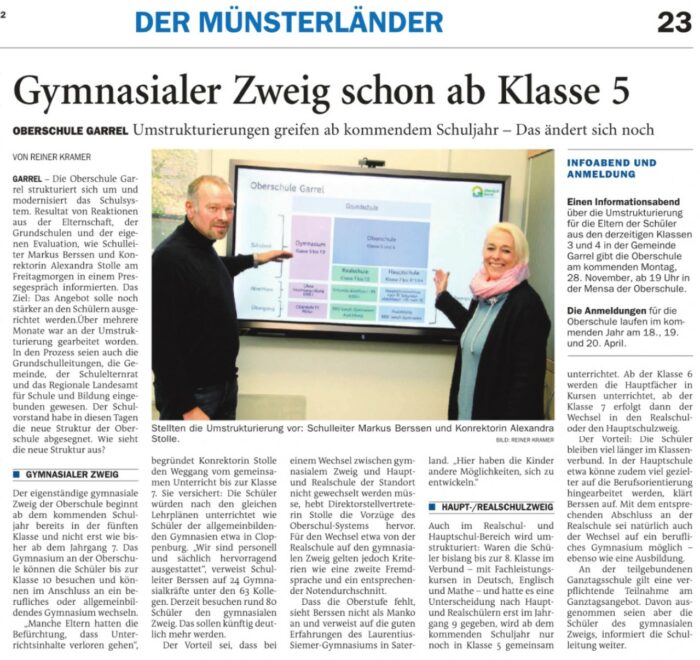 Gymnasialer Zweig schon ab Klasse 5